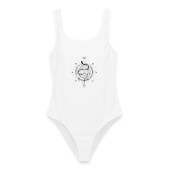 Serpents Lune Phase Occulte Wicca Goth Clothes - Maillot de bain femme - blanc - Devant - AI Model Female 172 dark (172cm)