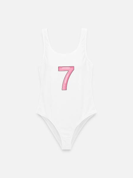 7 - Frauen Badeanzug - Weiß