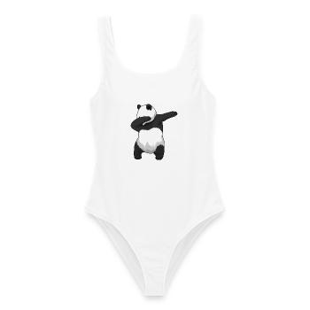Panda Hip Hop Tanz - Frauen Badeanzug - Weiß - Vorne - AI Model Female 172 dark (172cm)