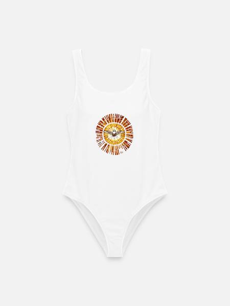 Friedenstaube Vintage - Frauen Badeanzug - Weiß