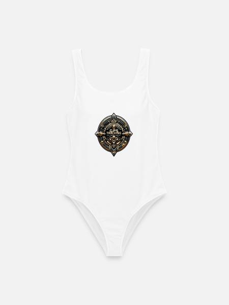 GPS Tracking Sticker - Frauen Badeanzug - Weiß
