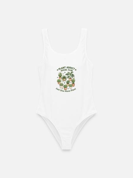 Pflanzenliebhaber Social Club Design - Frauen Badeanzug - Weiß