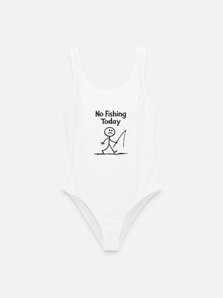 Angler-Frust – Heute kein Fischfang - Frauen Badeanzug - Weiß