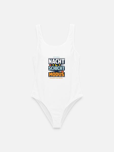 Offiziell Nachtschicht Modus Kaffee Spruch - Frauen Badeanzug - Weiß