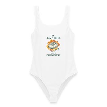 Levain pâtisser pâtisserie Baker Levain - Maillot de bain femme - blanc - Devant - AI Model Female 172 dark (172cm)