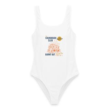 Sourdough Bread Baking Baker The Sourdough Slab - Women's Swimsuit - white - Front - AI Model Female 172 dark (172cm)