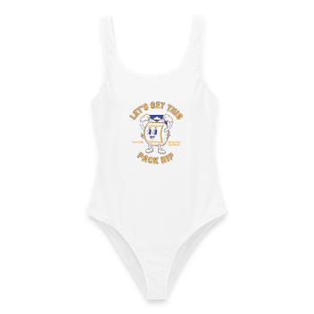 Faisons ce paquet Arracher de nouveaux tirages CardBreak - Maillot de bain femme - blanc - Devant - AI Model Female 172 dark (172cm)