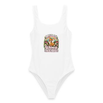 I Run On Whimsy And Feminist Rage - Frauen Badeanzug - Weiß - Vorne - AI Model Female 172 dark (172cm)