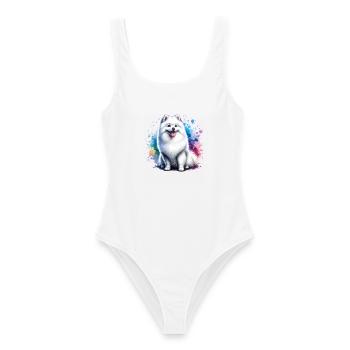 Spitz Zwergspitz Geschenk - Frauen Badeanzug - Weiß - Vorne - AI Model Female 172 dark (172cm)
