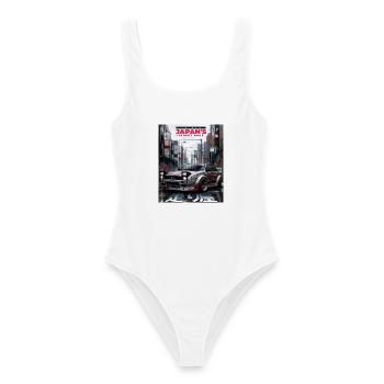 Japan Street Race Drift  - Frauen Badeanzug - Weiß - Vorne - AI Model Female 172 dark (172cm)