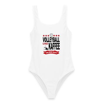Volleyball Volleyballspieler Sport Verein - Frauen Badeanzug - Weiß - Vorne - AI Model Female 172 dark (172cm)