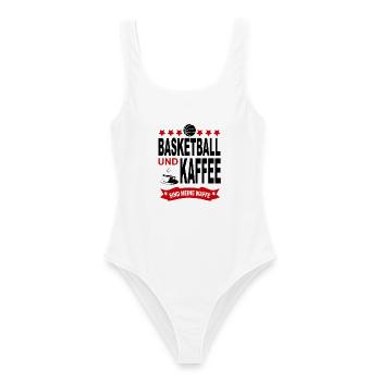 Basketball Basketballspieler Sport Verein - Frauen Badeanzug - Weiß - Vorne - AI Model Female 172 dark (172cm)