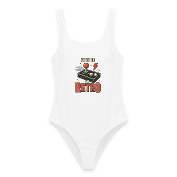 Retro Gamer I'm Not Old I'm Retro Shirt - Frauen Badeanzug - Weiß - Vorne - AI Model Female 172 dark (172cm)