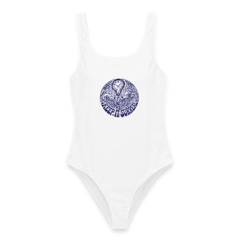 Trippy Festival Hippie Keep It Surreal - Frauen Badeanzug - Weiß - Vorne - AI Model Female 172 dark (172cm)