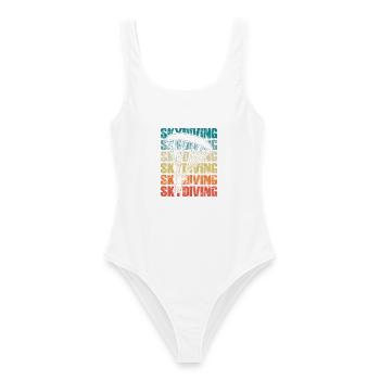 Fallschirmspringen Fallschirm Extremsport - Frauen Badeanzug - Weiß - Vorne - AI Model Female 172 dark (172cm)
