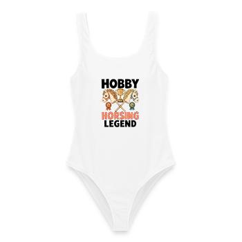 Hobby Horsing Legend - Frauen Badeanzug - Weiß - Vorne - AI Model Female 172 dark (172cm)