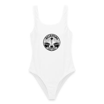 Beer Pong Turnier - Frauen Badeanzug - Weiß - Vorne - AI Model Female 172 dark (172cm)