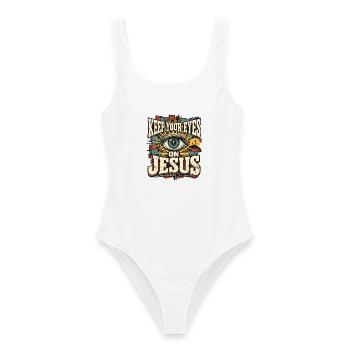 Christlicher Glaube Jesus Geschenk - Frauen Badeanzug - Weiß - Vorne - AI Model Female 172 dark (172cm)