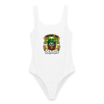 Fürther Bou Servus Totenkopf & Bier - Frauen Badeanzug - Weiß - Vorne - AI Model Female 172 dark (172cm)