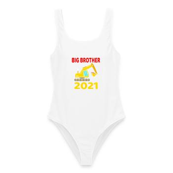 Big Brother 2021 Bagger Großer Bruder 2021 Bald - Frauen Badeanzug - Weiß - Vorne - AI Model Female 172 dark (172cm)