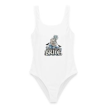 Bone-a-kide Bride Ring Design - Frauen Badeanzug - Weiß - Vorne - AI Model Female 172 dark (172cm)