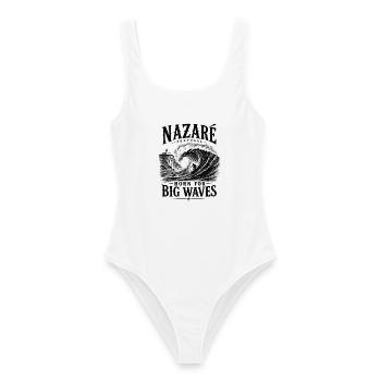 Nazaré Portugal - Frauen Badeanzug - Weiß - Vorne - AI Model Female 172 dark (172cm)