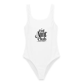 Cool Aunt Club - Frauen Badeanzug - Weiß - Vorne - AI Model Female 172 dark (172cm)