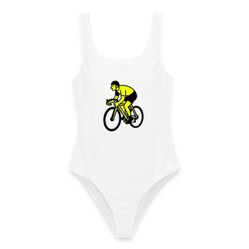 Neon Wheel Silhouette Cyclist - Women's Swimsuit - white - Front - AI Model Female 172 dark (172cm)