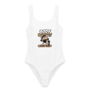 Karosserie im Bau - Frauen Badeanzug - Weiß - Vorne - AI Model Female 172 dark (172cm)