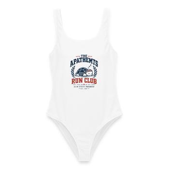 Run Club Schildkröte Motiv - Frauen Badeanzug - Weiß - Vorne - AI Model Female 172 dark (172cm)