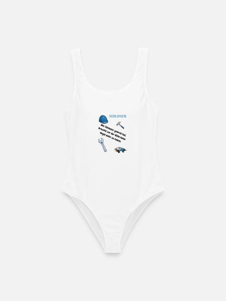 Schlosser T-Shirt Lustiges Geschenk Metallbau-Fans - Frauen Badeanzug - Weiß