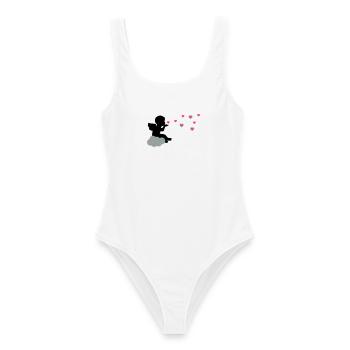 Cher ange - Maillot de bain femme - blanc - Devant - AI Model Female 172 dark (172cm)