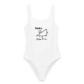 Find X. - Women's Swimsuit - white - Front - AI Model Female 172 dark (172cm)