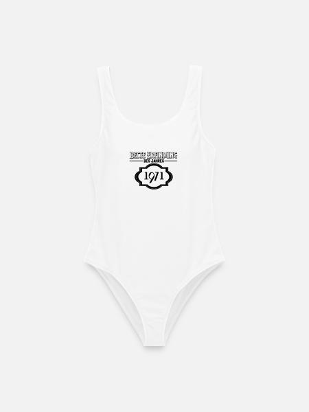 Beste Erfindung des Jahres 1971 Geschenk - Frauen Badeanzug - Weiß