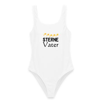 Sterne Vater Vatertag Familie Sprüche Geschenk - Frauen Badeanzug - Weiß - Vorne - AI Model Female 172 dark (172cm)