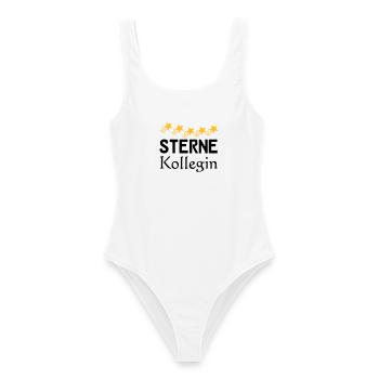 Sterne Kollegin Geschenk - Frauen Badeanzug - Weiß - Vorne - AI Model Female 172 dark (172cm)
