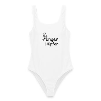 Junger Hüpfer Geschenk - Frauen Badeanzug - Weiß - Vorne - AI Model Female 172 dark (172cm)