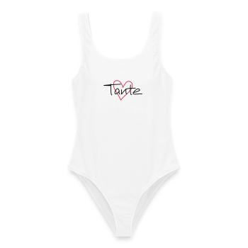 Tante Herz Geschenk Liebe Patentante - Frauen Badeanzug - Weiß - Vorne - AI Model Female 172 dark (172cm)
