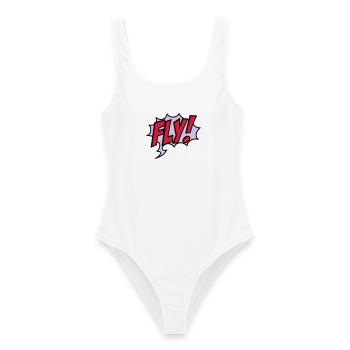 2541614 15932863 fly - Women's Swimsuit - white - Front - AI Model Female 172 dark (172cm)