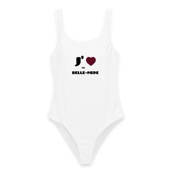 J'aime ma belle-mère (V) - Maillot de bain femme - blanc - Devant - AI Model Female 172 dark (172cm)