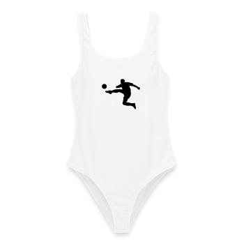 Football player - Women's Swimsuit - white - Front - AI Model Female 172 dark (172cm)