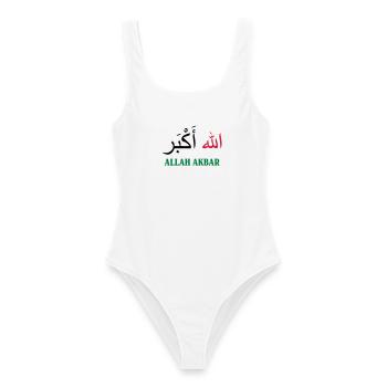 Allah Akbar - Maillot de bain femme - blanc - Devant - AI Model Female 172 dark (172cm)