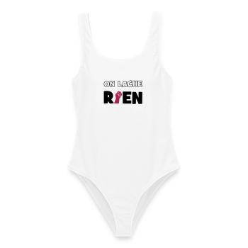 On lâche rien ! - Maillot de bain femme - blanc - Devant - AI Model Female 172 dark (172cm)