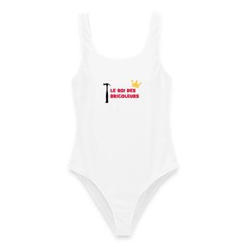 Le Roi des Bricoleurs - Maillot de bain femme - blanc - Devant - AI Model Female 172 dark (172cm)