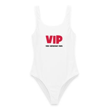 Very Important Papa :) - Maillot de bain femme - blanc - Devant - AI Model Female 172 dark (172cm)
