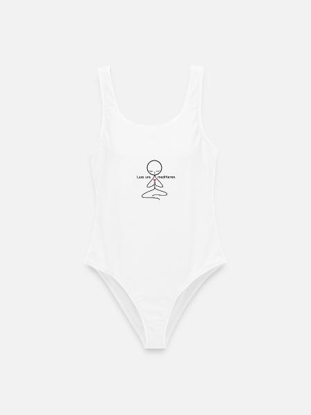 Meditation - Frauen Badeanzug - Weiß