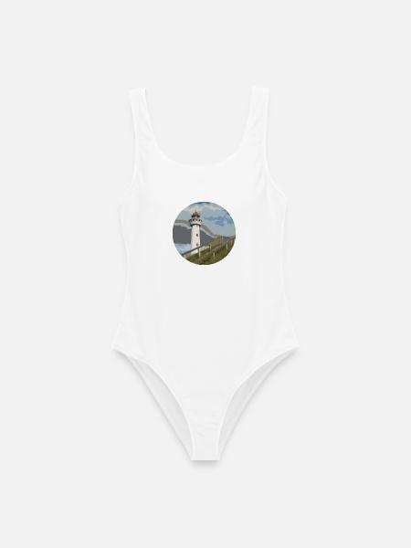 leuchtturm seefahrt küste - Frauen Badeanzug - Weiß