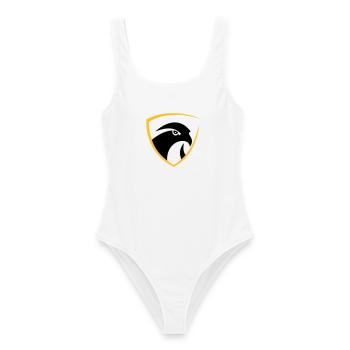Logo Falcon - Maillot de bain femme - blanc - Devant - AI Model Female 172 dark (172cm)