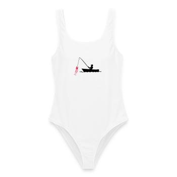 fishing - Women's Swimsuit - white - Front - AI Model Female 172 dark (172cm)
