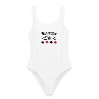 Poker : Fish Killer - Maillot de bain femme - blanc - Devant - AI Model Female 172 dark (172cm)